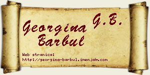 Georgina Barbul vizit kartica
